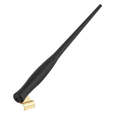 Image of Calligraphy Pen Nib Holder, Black Tachikawa Comic Dip Speedball Plastic Holder with Removable Adjustable Multi fit Brass Flange