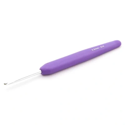 Image of KnitPro Waves Crochet Hooks 3.5mm Hook, Ergonomic Soft Handles, Rubber Grip for Arthritic Hands, Light &amp; Comfortable Needles Knitting, Lilac Dream