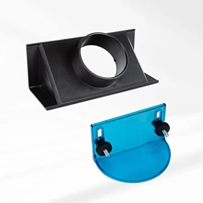 Image of POWERTEC 71733 Full Size Router Bit Guard Kit with Table Dust Port 2.5 ID x 6.5 Collection Adapter