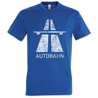 Image of Urban Backwoods Autobahn Men T Shirt Blue Size 2XL