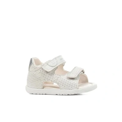 Image of Geox Baby Girls B Sandal Macchia Gir, White Lt Silver, 3.5 UK Child