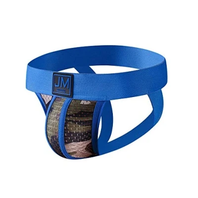 Image of JOCKMAIL Mens Jockstraps Underwear Sexy Mesh Low Rise Stretch Jock Strap for Men (XL, Blue)