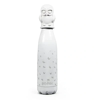 Image of Harry Potter Water Bottles Hedwig Metal Bottle with 3D Lid 500ml