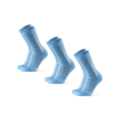 Image of DANISH ENDURANCE Cushioned Running Socks for Long Distances, Crew Length, Anti Blister Men &amp; Women, 3 or 5 Pack, Light Blue,
