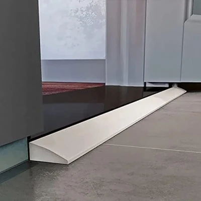 Image of Solid Silicone Indoor Threshold Ramps, Rise Curb Ramp Portable Wheelchair Ramps Kerb Ramp, Free Cut for Sweeping Robot/Bicycles/Disabled Chair,80x5x3cm(31.5x2x1.2inch)