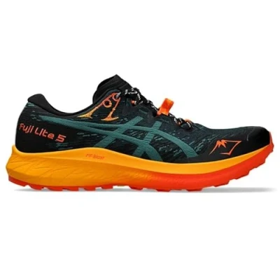 Image of Asics FUJI LITE 5 Trail running shoes, Men&#039;s, Size: 9.5, Saxon green/rainy lake Textile/synthetics