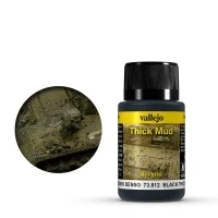 Image of Vallejo 40 ml &quot;Black Thick Mud&quot; Weathering Effect Bottle