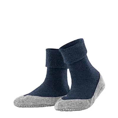 Image of FALKE Women&#039;s Cosyshoe W HP Wool Grips On Sole 1 Pair Grip socks, Blue (Marine Melange 6794), 4 5