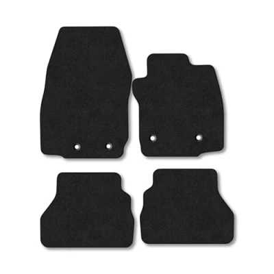 Image of Car Mats Compatible with Ford B Max (2015 ) Tailored Fit Black Carpet Floor Set Accessory Custom 4 Pieces Anti Slip Backing &amp; Binding Trim Edge