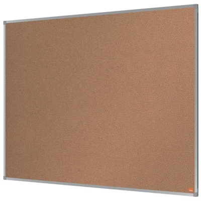 Image of Nobo Cork Noticeboard, 1200 x 900 mm, Aluminium Trim, Corner Wall Mounting, Essence Range, Light Brown, 1903961