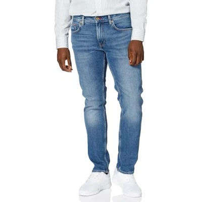 Image of Tommy Hilfiger CORE Denton Straight leg jeans, Men&#039;s, Size: 38x32, Boston indigo