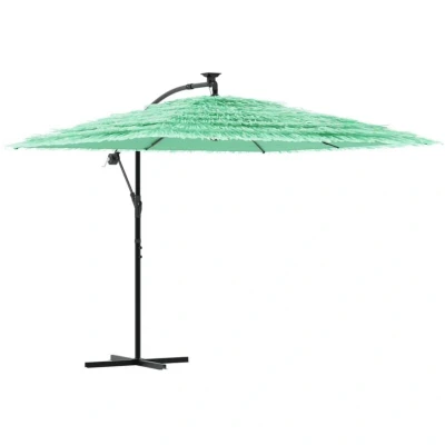 Image of vidaXL Garden Parasol with Steel Pole Green 269x269x235 cm