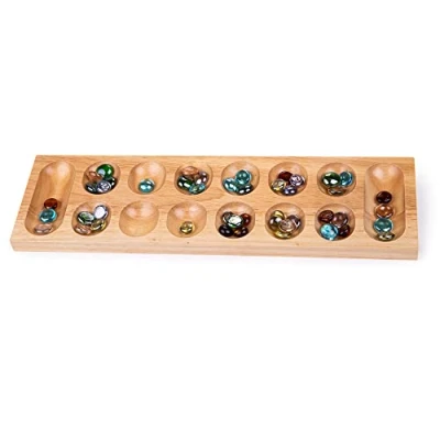 Image of Bigjigs Toys, Mancala Game, Wooden Board Games, Kids Family Games