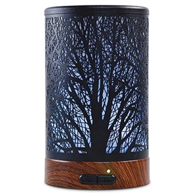 Image of Essential Oil Diffuser Fragrance Aromatherapy Scented Ultrasonic Aroma Diffusers Whisper Quiet with Waterless Auto Shut Off 7 LED Night Light for Home Office SPA (150ml Forest)