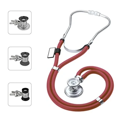 Image of MDF Sprague Rappaport Dual Head Stethoscope with Adult, Pediatric, and Infant Convertible chestpiece, Burgundy (Napa) Tube, MDF767 17