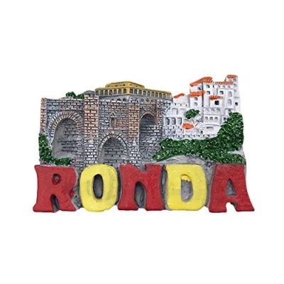 Image of 3D Ronda Spain Refrigerator Fridge Magnet Tourist Souvenirs Handmade Resin Craft Magnetic Stickers Home Kitchen Decoration Travel Gift