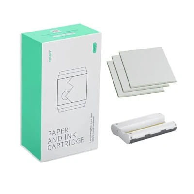 Image of Photo Paper Gloss 6.7&quot;x3.9&quot; Vivid Color Picture 54 Count and 1 Ink Cartridge