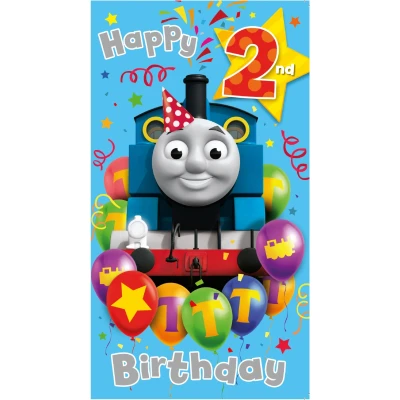Image of Danilo Promotions Thomas &amp; Friends Age 2 Birthday Card, Two, Multi, TH056