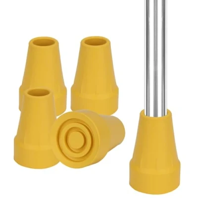 Image of supregear 4pcs Heavy Duty Rubber Ferrules for Crutches, 22 mm Replacement Crutches Ends, 7/8&quot; Thickened Crutch Tips, Non Slip Extreme Grip Feet Cap Canes, and Walking Sticks