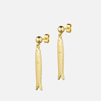 Image of Anni Lu Hippie Fish 18k Gold Plated Earrings