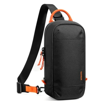 Image of tomtoc Sling Crossbody Bag for Nintendo Switch 2 Console 2025, Protective Portable Travel Chest Carrying Gaming Pouch Case with 8 Game Cartridges Slots, Fit Charger and Accessories, Black