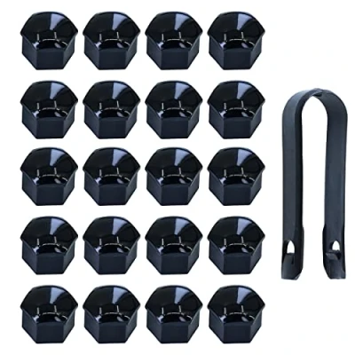 Image of ciciment 20pcs Wheel Nut Caps Bolt Covers Universal 17mm Protective With Removal Tool(Black)