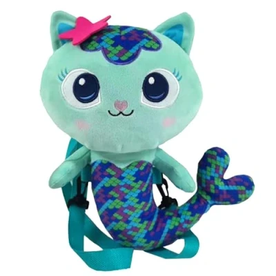 Image of CYPBRANDS Plush Backpack with Zipper and Adjustable Straps Ideal for Boys Girls Mermaid Toy 32cm