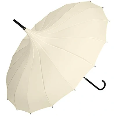 Image of VON LILIENFELD Pagoda Fabienne Umbrella Wedding Stable Lightweight, black, D90/L86, Modern