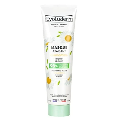 Image of EVOLUDERM Soothing Mask Chamomile 150 ml 98% Natural Origin Vegan Made in France