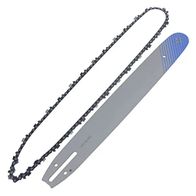 Image of SPARES2GO 16&quot; Chain &amp; Bar Set compatible with Makita DCS232T DCS300 DCS340 DCS400 DCS401 Chainsaw (56 Links, 3/8″ LP, 40cm)
