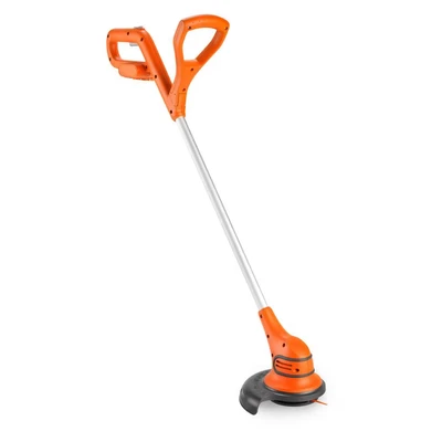 Image of Flymo SimpliTrim Li Cordless Battery Grass Trimmer Ultra Lightweight 14.4 V Ion Integrated Including Charger), 23 cm Cutting Width, Durable Long Life Blades, Orange and Grey