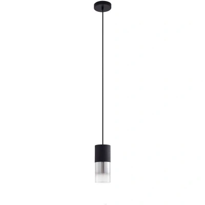 Image of Lindby pendant light Svante, 1 bulb, black, glass, Ø 10cm