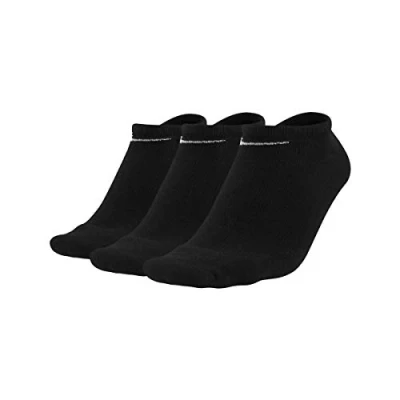 Image of Nike Unisex Adult Lightweight No Show Socks (3 Pair), Black (Schwarz), XL (Manufacturer Size: XL)