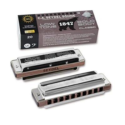 Image of Seydel Blues harmonica 1847 Classic Low E SEYDEL&#039;s Next Generation Harmonicas: the lowest sounding in world with new Baritone design &amp; Stainless Steel reeds