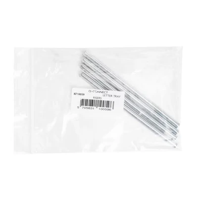 Image of Q Connect Letter Tray Steel Risers 4 Pack