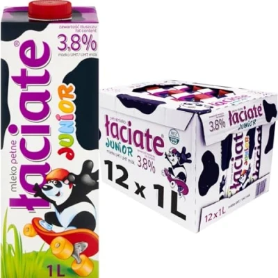 Image of Laciate Junior Milk 3.8% Fat UHT Milk1000 Mililiter x 12 Boxes