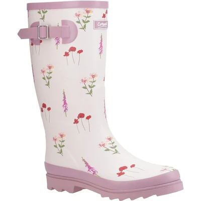 Image of Cotswold Wildflower Womens Wellington Boots Pink
