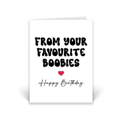 Image of Rib ticklerz Funny Rude Birthday Card For Boyfriend Husband Cards Girlfriend Or Wife Naughty Him Her Joke Gift CD396