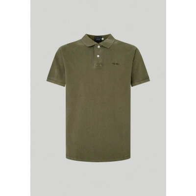 Image of Pepe Jeans Men&#039;s New Oliver Gd Polo, Green (Military Green), S