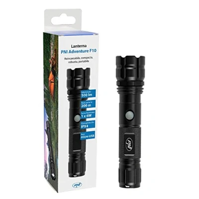 Image of PNI Adjustable Focus LED Torch Adventure F10 Aluminum 500 lm, Zoomable Flashlight