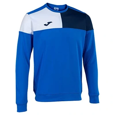 Image of Joma Men&#039;s Crew V Sweatshirt, Royal Navy White, XL