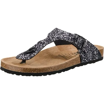 Image of Lico Women&#039;s Bioline GLISTO Mules, Black (Anthrazit Anthrazit), 8 UK