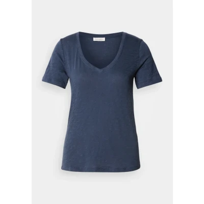 Image of Marc O&#039;Polo Short Sleeve V NECK Basic Tshirt, Women&#039;s, Size: XXS, Muted blue