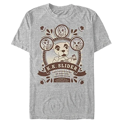 Image of Nintendo Men&#039;s Kk Slider at The Roost T Shirt, Athletic Heather, Medium