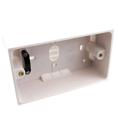 Image of kenable Surface Mount Back Box Pattress 2 Gang 47mm with Cable Holder