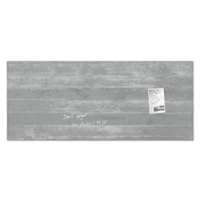 Image of SIGEL GL248 Premium Glass magnetic Board, glossy surface, 130 x 55 cm, easy mounting, Grey Artverum