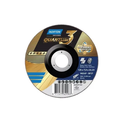 Image of Norton Quantum 3 Grinding Disc 125 x 7.0 22MM NQ24P BF27