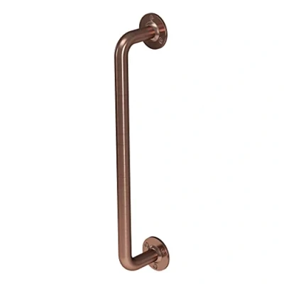 Image of Rothley Grab Rail Mobility Disability Aid Antique Copper Handle Bathroom Outdoor 457x25mm