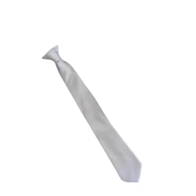 Image of CB4 Accessories White Clip On Tie For Men