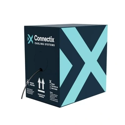 Image of 305m Cat5e Internet External Ethernet Cable Black UTP 100% Copper Data Networking